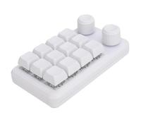 12 Keys Keyboard, Dual Knobs Control, Customizable Keyboard, 5V 1A RGB LED Light, Upgraded Blue Switch for Home Gaming, Office Work