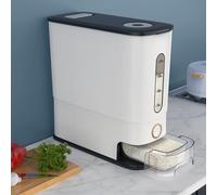 12 Kg Rice Dispenser, 26.5 Lbs Rice Container with Scale Measuring Cup, BPA-Free Rice Storage Container with Time Scale for Home Kitchen Pantry Household Rice Organization