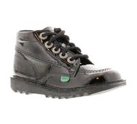 (12 Kids) Kickers Kick Hi Zip Patent Infants Black Boots