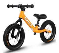 12" Kids Toddlers Balance Bike Lightweight Nylon Frame No Pedal Training Walking Balance Bike with Adjustable Seat Air Tires for 2 to 5 Years Old (Yellow)