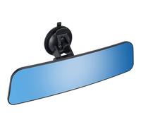 12'' Large Anti Glare Rear View Mirror With Suction Cup, Stick On Universal Frameless Inside Rearview Blue Mirror With Panoramic Wide Angle Mounted On