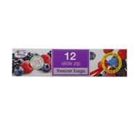 12 Large Freezer Bags Re-sealable Slide Zip