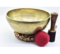 12" Large Master Healing Hand hammered Tibetan Singing Bowl - Great for Meditation, Yoga, Sound Bath, Mindfulness, Relaxation - Cushion, Wooden Mallet & Drumstick Included