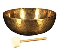 12" Large Master Healing Hand hammered Tibetan Singing Bowl - Great for Meditation, Yoga, Sound Bath, Mindfulness, Relaxation - Cushion, Wooden Mallet & Drumstick Included