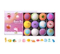 12 Large Multi Scented Pieces - Bubble Bath Balls, Refreshing Gentle Bubble Wash, Luxury Bathtub Aromatherapy Accessory | Premium Grade Handmade Deep Cleansing Self Care Product for Bathroom Shower