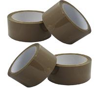 12 LARGE ROLLS OF BUFF BROWN PACKAGING PARCEL TAPE - 2 INCHES WIDE x 66 METRES 50mm x 66m - PACKING MAILING POSTAL POSTAGE TAPES