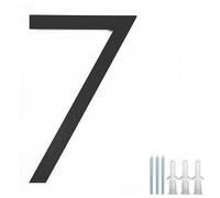 12" Large Stainless Steel Floating House Number, Metal Modern House Numbers, Mailbox Decor Number with Nail Kit for Outdoor Mailbox Yard Home Wall DoorGarage Gate,Coated Black (Black-7)