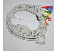 12 lead ECG cable Gilding snap Type For ECG machine CONTEC ECG300G/ECG1200G