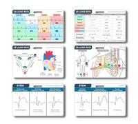 12 Lead EKG Nurse Reference Badge Cards