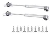 12" Length Gas Strut, 100N/22.5 lb Hydraulic Air Prop Lift Support Cabinet Hinge Kitchen Cabinet Door Air Spring Door Impact Cabinet Hinge Silver, (2 Sets)