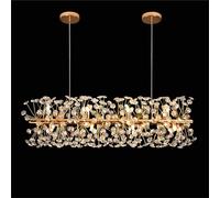 12-Light Crystal Firework Chandelier, Modern Dining Room Lighting Fixtures Hanging, Gold Metal Firework Ceiling Light Fixture for Dining Room Living Room Kitchen Island Bar