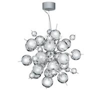 12 Lights Chrome Balls Shade Modern Pendant Hanging Chandelier Ceiling Fitting