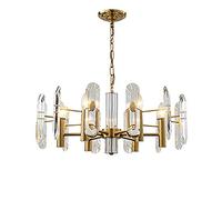 12 Lights Crystal Chandelier Modern Luxurious Light Adjustable Ceiling Light Fixture Pendant Lamp for Dining Room Bathroom Bedroom Livingroom,E14-Bronze 135x22cm(53x9inch) Commemoration Day vision