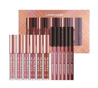 12× Lip Liner And Lipstick Makeup Set 6 Matte Liquid Lipstick + 6 Matching Lip Liner Step Lips Makeup Kits