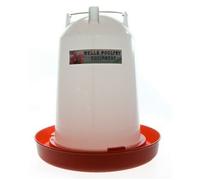 12 litre Economy Chicken Drinker Red and White with Handle