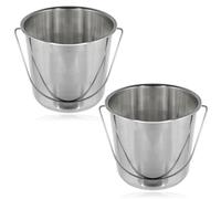 12 Litre Feed Feeding Watering Bucket for Farm Animals Livestock Chickens (Pack of 2 Buckets
