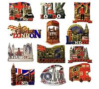12 London souvenirs metal fridge magnets British Union Jack England magnet