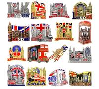 12 London souvenirs metal fridge magnets British Union Jack England magnet - London Magnet