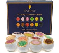 12 Luxury Bath Bombs- Bath Bomb Set- Spiritual Gifts - Bath Bombs for Women Gifts - Crystal Gifts - Bath Sets for Women Gifts - Bath Gift Sets for Women - UK Seller