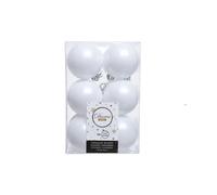 24 Winter White Christmas Baubles Shatterproof Luxury Tree Decoration 6cm White