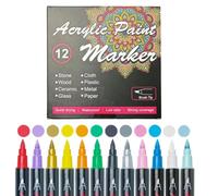 12 M Etallic T Attoo Pen, Body-Safety Washable Pens, Removable Drawing Marker Set With Bold Colors, non to xic Ink, Compact, Portable, Multicolor For Adults Teens Women Men Friends Family College