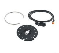 12 Magnet Electric Bike Split PAS Sensor Upgrade Pedal Assist Detector Disk LED Light Troubleshooting Aid Compatible for kunteng Motor Left Mount ABS(Waterproof connector)