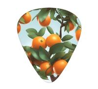12 Many Oranges on the Tree Printed Guitar Picks-Perfect for Christmas, Birthdays-Thin, Medium, and Thick Thicknesses