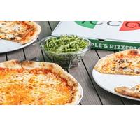 12 Margarita Pizza with 1 topping Side & a Drink