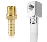12" Marine Fuel Tank Pickup Tube, Polyethylene Fuel Pickup Tube with Brass Barb Connector for Standard Boat Gas Tank Replaces Part 7-0948