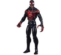 Spider-Man Maximum Venom Titan Hero Miles Morales Action Figure, Inspired By The Marvel Universe, Blast Gear-Compatible Back Port, Ages 4 And Up
