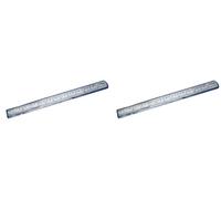 12" MATT STAINLESS STEEL RULER (Pack of 2)
