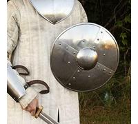 12" Medieval Roman Armor Buckler Shield Knight Buhurt Warrior Shield 12" Steel Round Buckler shield LARP cosplay Replica shield Halloween