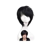 12" Men'S Short Cosplay Full Wigs Heat Resistance Fiber Synthetic Hair The Lost Tomb Kylin Zhang Orihara Izaya