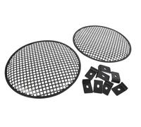 12" Metal Speaker Grille Supplied in Pack of 2 with 8 Clamps Black PVC Trim