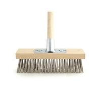 12" Metal Wire Bristle Broom Brush Sweeping Deck Scrub Heavy Duty by The Dustpan and Brush Store