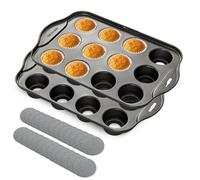 12 Mini Bake Cheesecake Cup Cake Tray Non Stick Muffin Cupcake Baking Tin Pan Uk