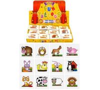 12 Mini Farm Animal Temporary Tattoos Boys Girls Party Bag & Stocking Fillers