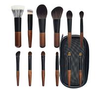 12 Mini Portable Makeup Brush Set Fiber Hair Beauty Tool Belt Pack All-purpose Brush,