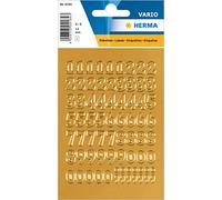 12 MM gold Numbers 0-9 Prismaticfolie 1Bl / 1Pack