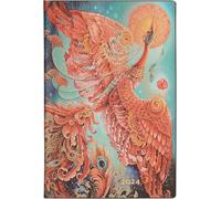 12-Monatskalender Flexi 2024 Feuervogel Mini Vertikal