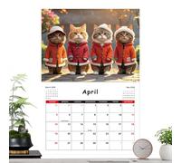 12-Month Cat Calendar 2026, Cute Kitten Wall Planner, Coil Binding Jan Dec Organize, Decorative Cat Lover Gift, Wall Calendar for Daily Planning Home Office School Family Scheduling