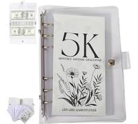 12-Month Envelopes Money Saving Challenge Binder Easy and Funny Way to Save 2.5K/5K/10K Money Saving Challenge Book for Photo Album Storage Money Saving Wallet and Budget Binder