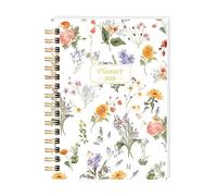 12 Month Schedule Book, 2026 Floral Wirebound Journal for Desk Planning, Classroom Notes, Workday Agenda Guide Agenda Workbook Planning Record Appointment Lesson Organizer Routine Journal Classroom