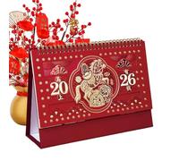 12 Month Table Calendar | Spring Festival with Writing Space | Year Of The Horse 12 Month | for Classroom Dorm Living Room Bedroom Adults Teachers Students Kids Teens Friends