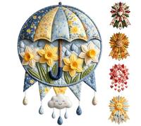 12- Month Themed 3D Quilted Door Hanger Sewing Kit Collection, DIY Fabric Patchwork Adults Craft Kit,DIY Patchwork Hanging Decor, Fall Art Wall Decor，#C