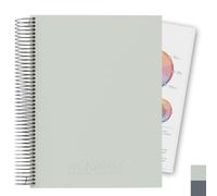 12-Month Undated Goal-Setting Planner - Spiral Bound 7x9 Planner, Vegan Leatherette Cover, Premium 120GSM Recycled Paper, MäksēLife Goal-Setting System for Personal Growth and Productivity (Cloud)
