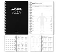 12 Month Weight Loss Journal for Men - Includes Pounds Lost & Body Measurements Tracker, Fitness Planner, Goals and Reflections Sections | A5 Mono