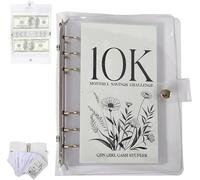 12 Monthly Savings Challenges Binder, 12-Month Envelopes Money Saving Challenge Binder (10k)