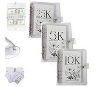 12 Monthly Savings Challenges Binder, 12-Month Envelopes Money Saving Challenge Binder, Monthly Money Saving Challenge Binder, 2.5k/5k/10k Dollars Savings Challenges Book With Envelopes (1 set)