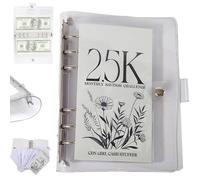 12 Monthly Savings Challenges Binder, 12-Month Envelopes Money Saving Challenge Binder, Monthly Money Saving Challenge Binder, 2.5k/5k/10k Dollars Savings Challenges Book with Envelopes (2.5k)